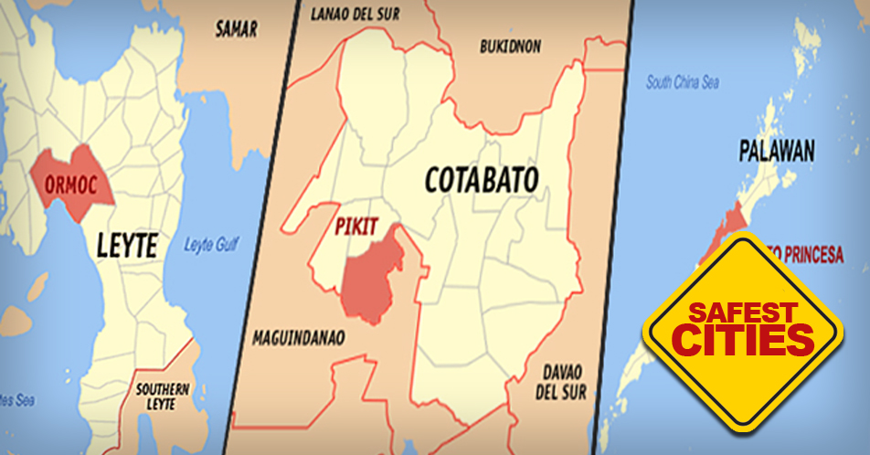 PNP declared Ormoc, Cotabato, Puerto Princesa safest cities in PH