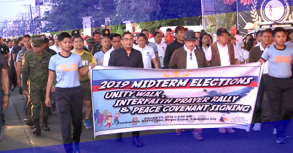 Mga lokal na kandidato sa Nueva Ecija, nakiisa sa Unity Walk para sa peaceful 2019 elections