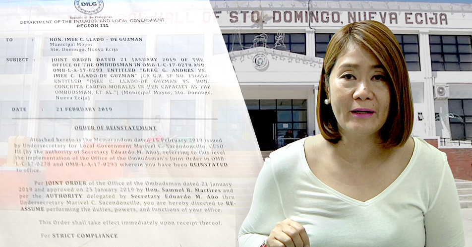 Mayor Imee De Guzman ng Sto. Domingo, nakabalik na sa pwesto