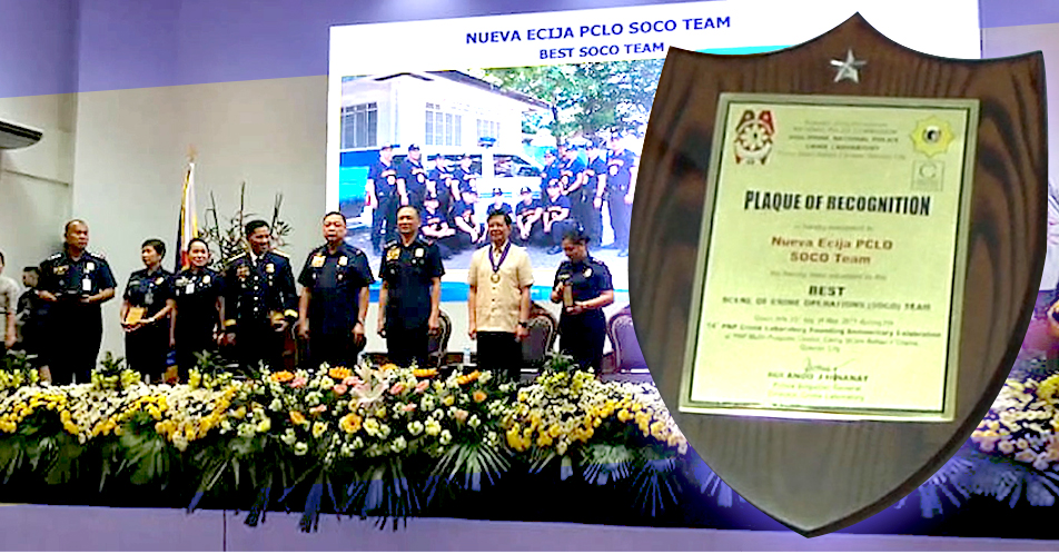 Nueva Ecija Provincial Crime Lab, ginawaran bilang Best SOCO 2019