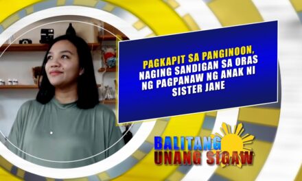 Pagkapit sa Panginoon, naging sandigan sa oras ng pagpanaw ng anak ni Sister Jane