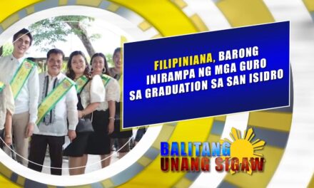 Filipiniana, barong, inirampa ng mga guro sa graduation sa San Isidro