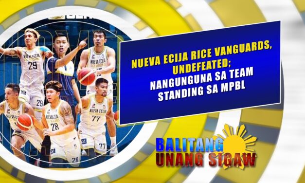 Nueva Ecija Rice Vanguards, undefeated; nangunguna sa team standing sa MPBL