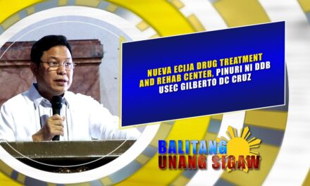 Nueva Ecija Drug Treatment and Rehab Center, pinuri ni DDB USec Gilberto DC Cruz